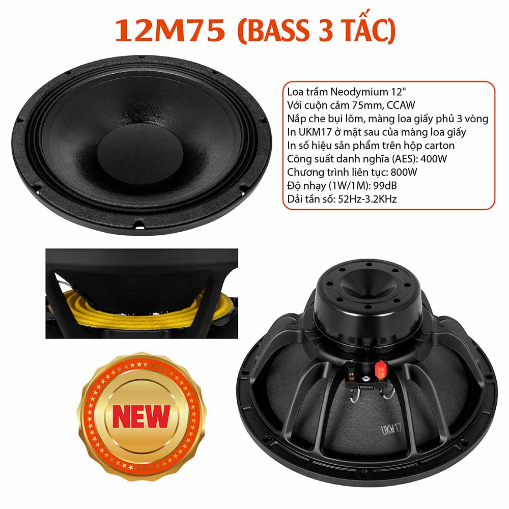 Bass 3 tấc 12M75