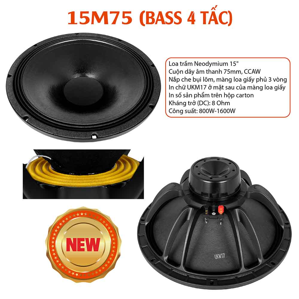 Bass 4 tấc 15M75