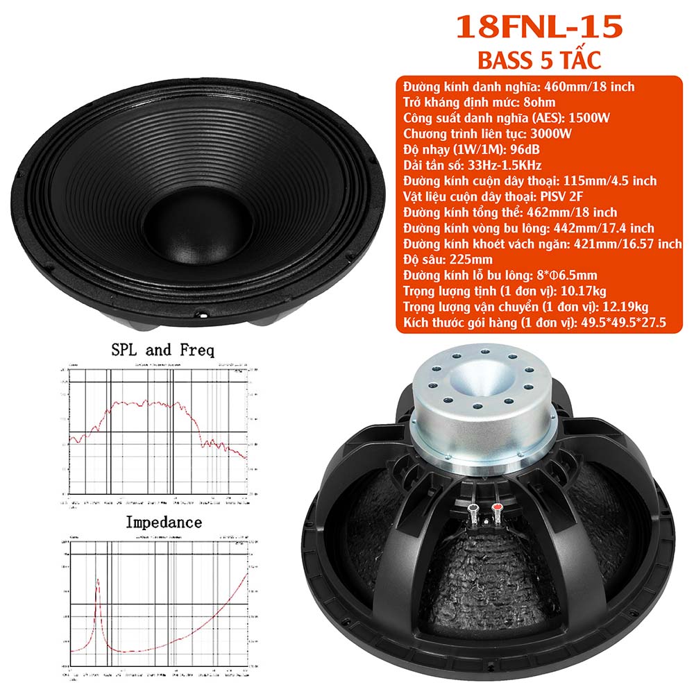 Bass 5 tấc 18FNL-15