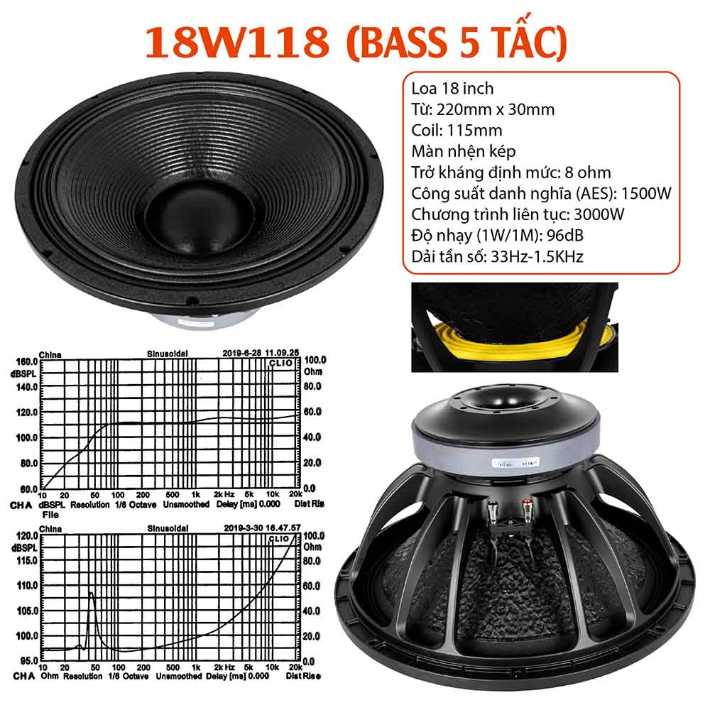 Bass 5 tấc 18W118