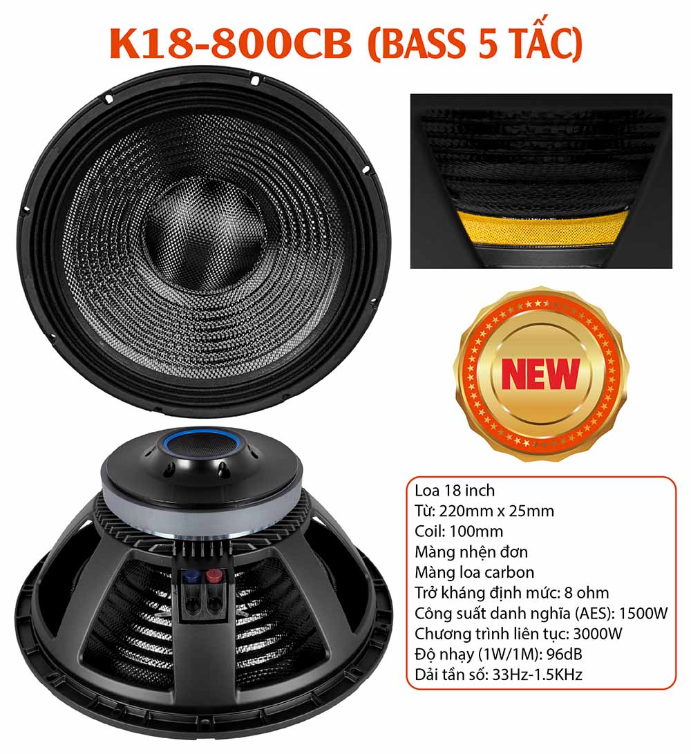 K18-800CB (BASS 5 TẤC)