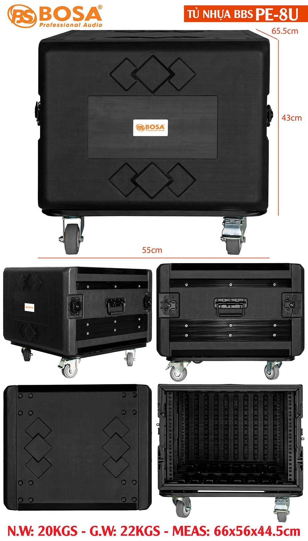 TỦ NHỰA BBS BOSA PE-8U