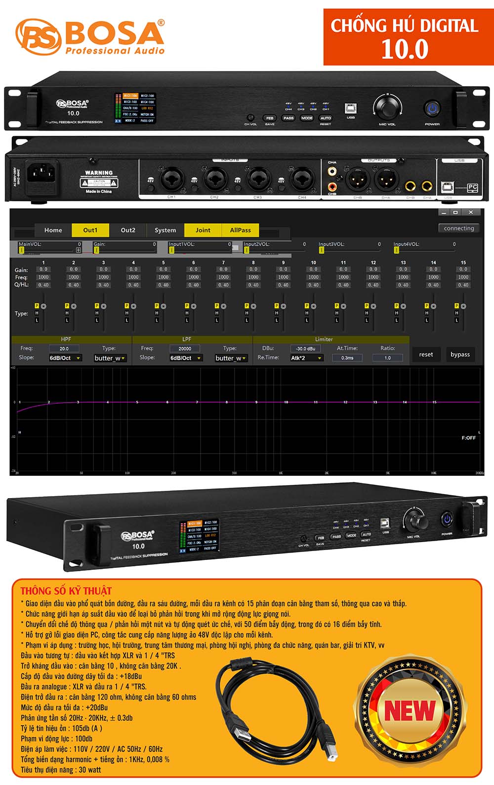 Chống hú digital bosa 10.0