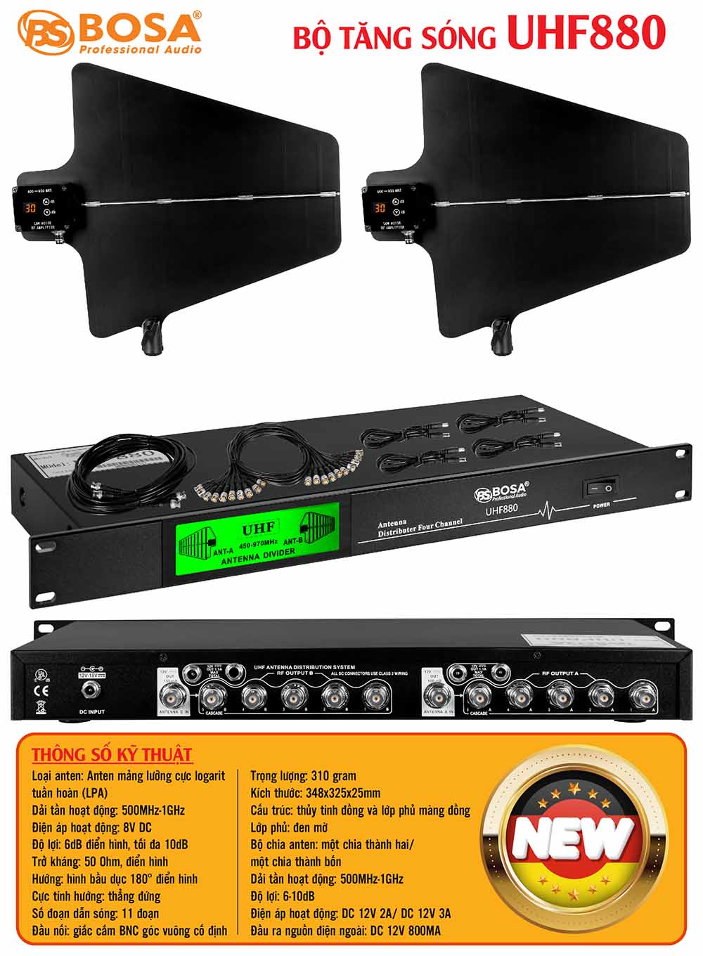 Bộ tăng sóng bosa UHF880