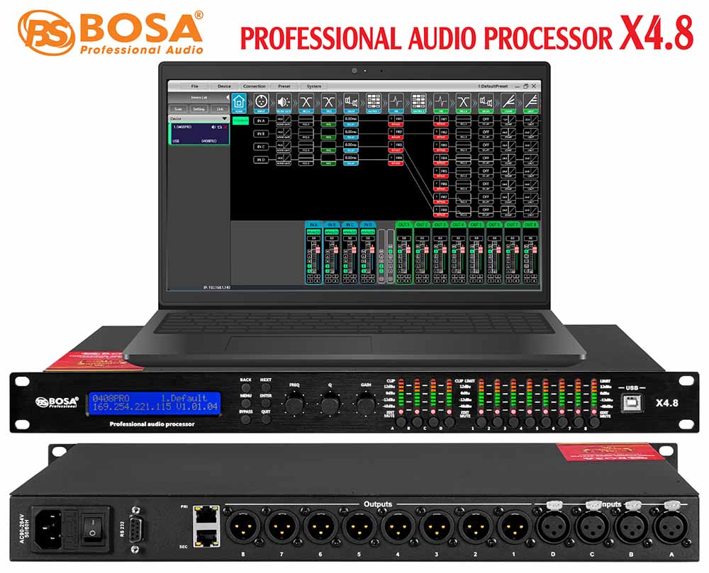 PROFESSIONAL AUDIO PROCESSOR BOSA X4.8