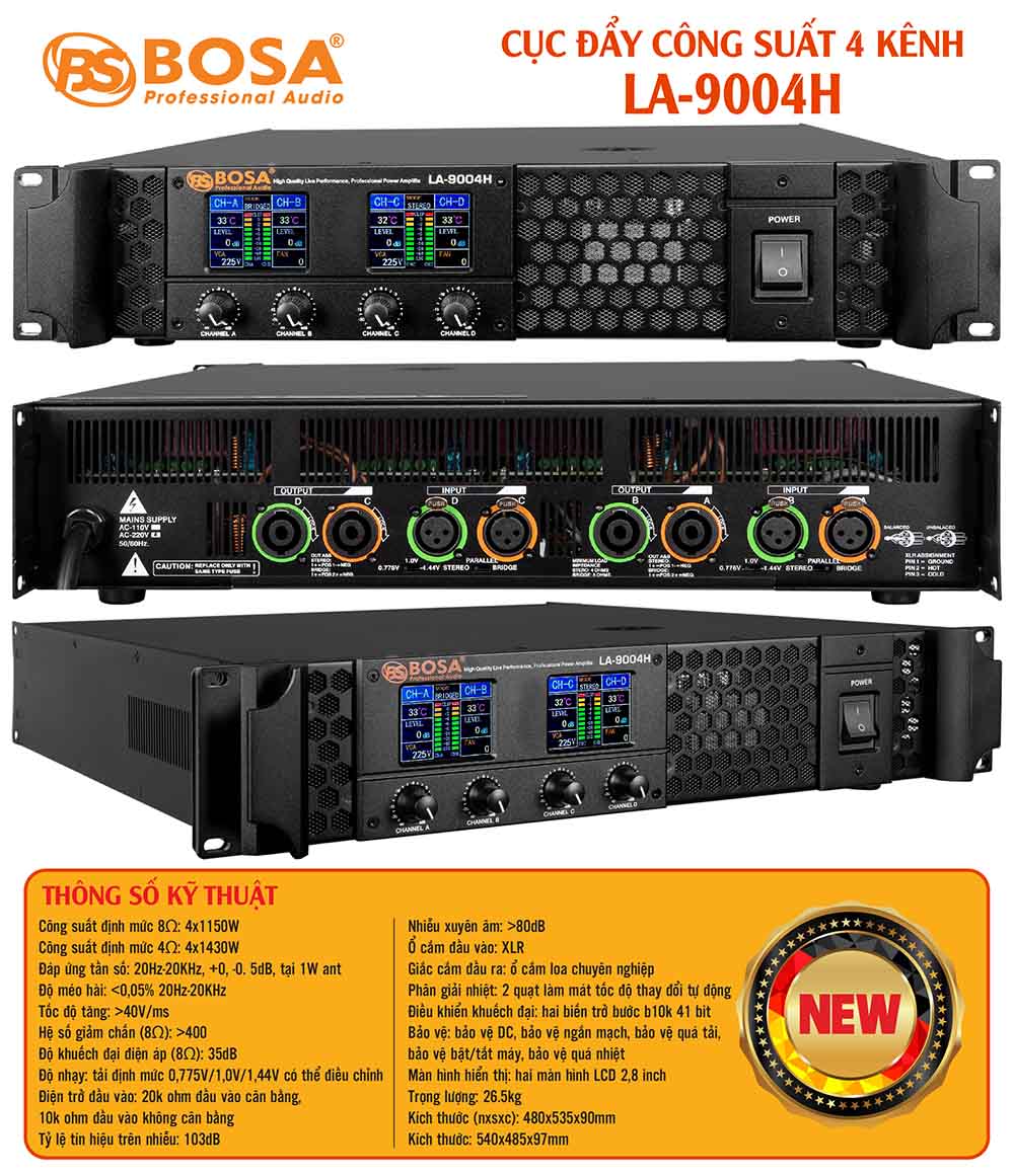 Main cục đẩy công suất 4 kênh bosa LA-9004H