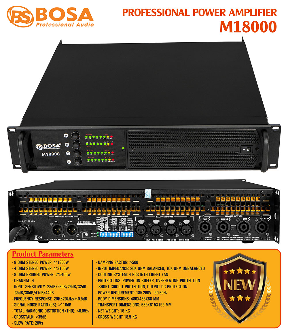 CỤC ĐẨY CÔNG SUẤT 4 KÊNH M18000