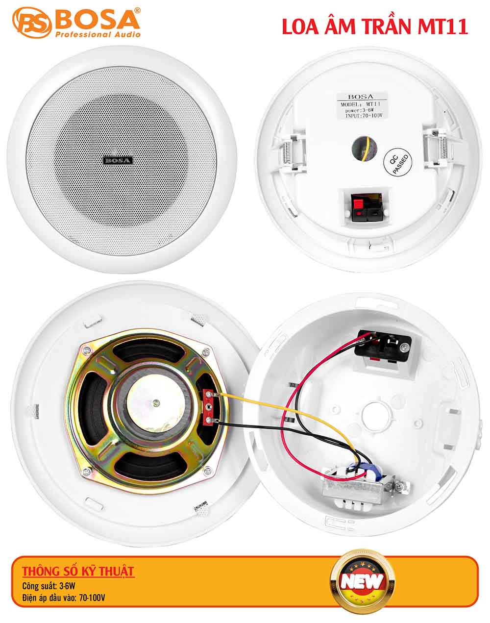 Loa âm trần bosa MT11