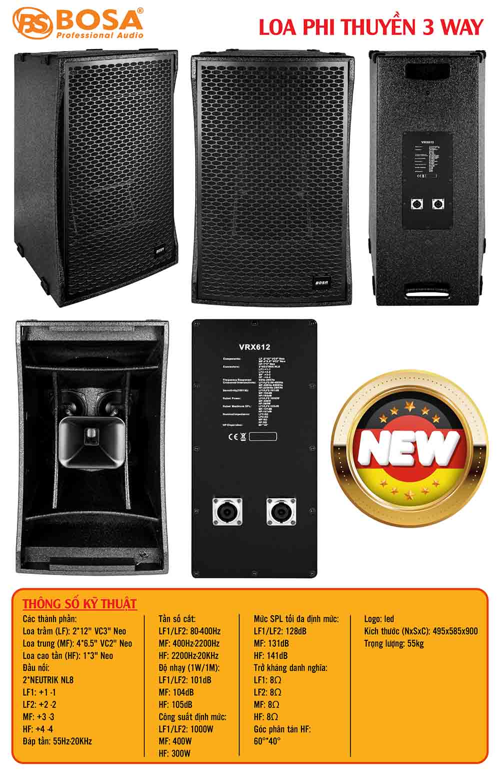 Loa phi thuyền bosa 3 way