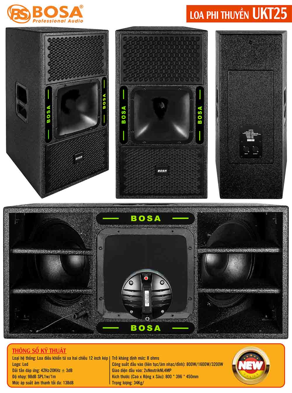 Loa phi thuyền bosa UKT25