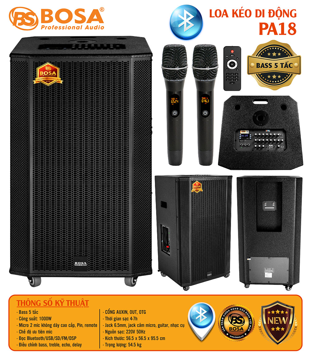 LOA KÉO DI ĐỘNG BOSA PA18