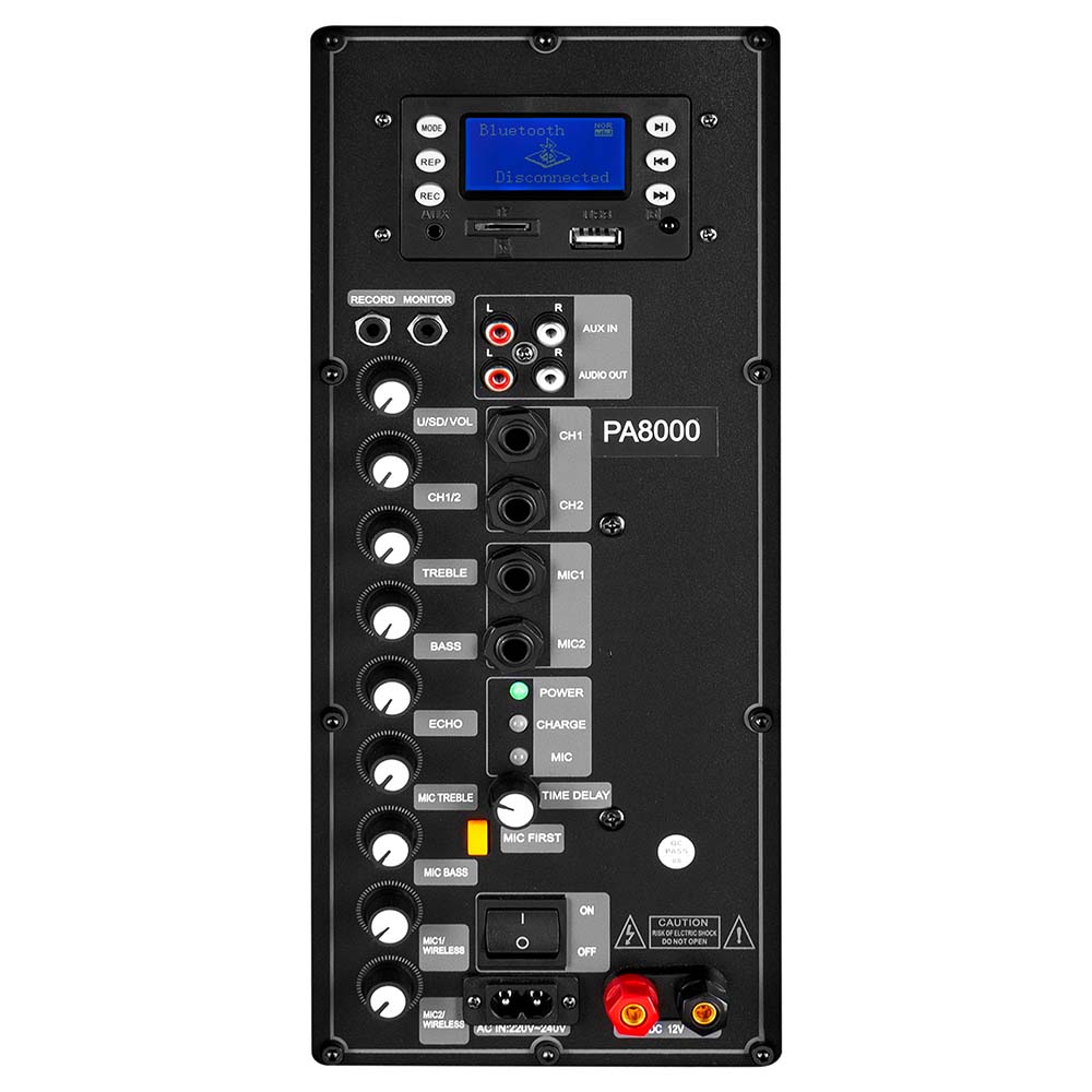 Loa kéo di động bosa PA8000 (bass 4 tấc) đen