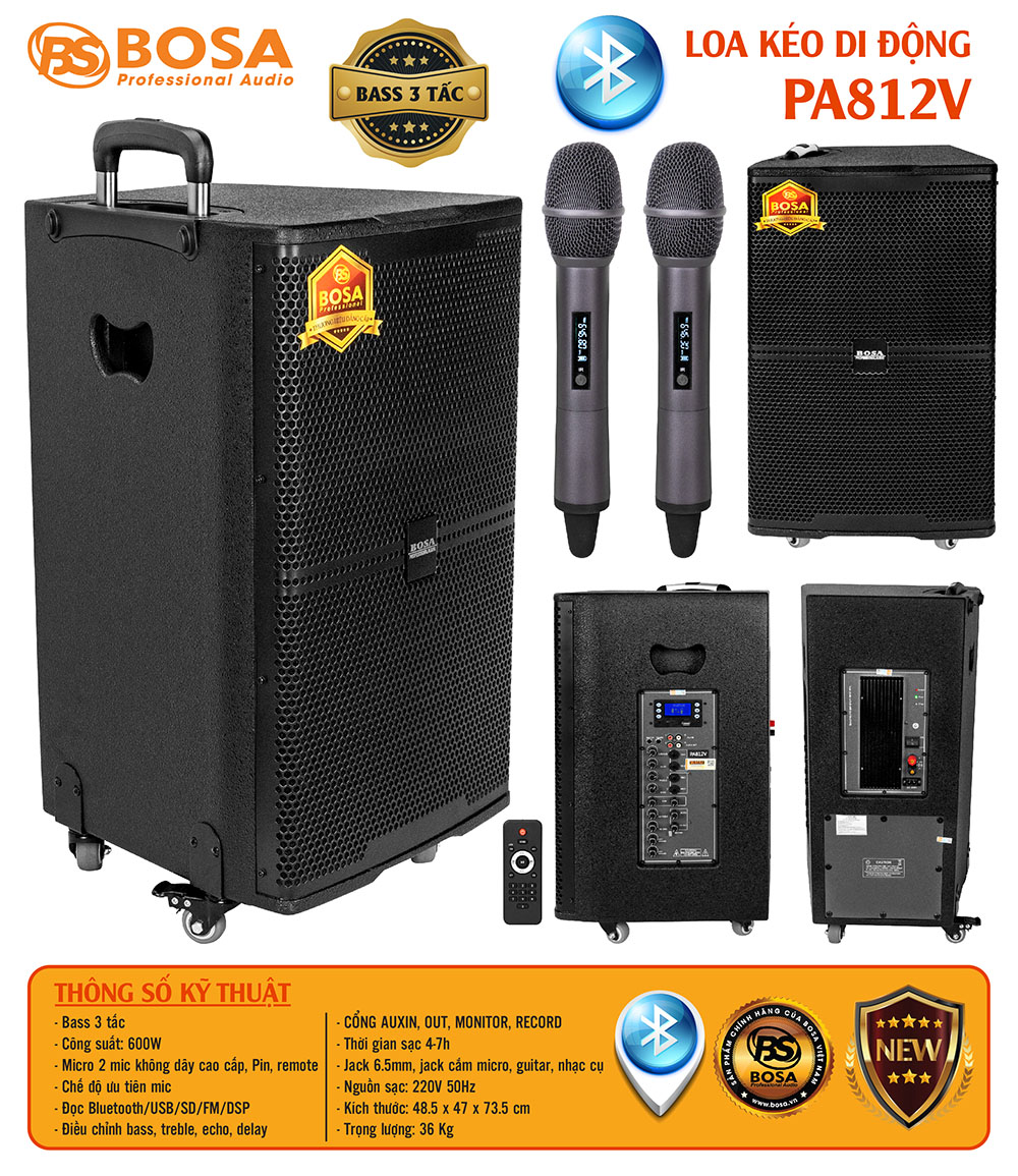 LOA KÉO DI ĐỘNG BOSA PA812V