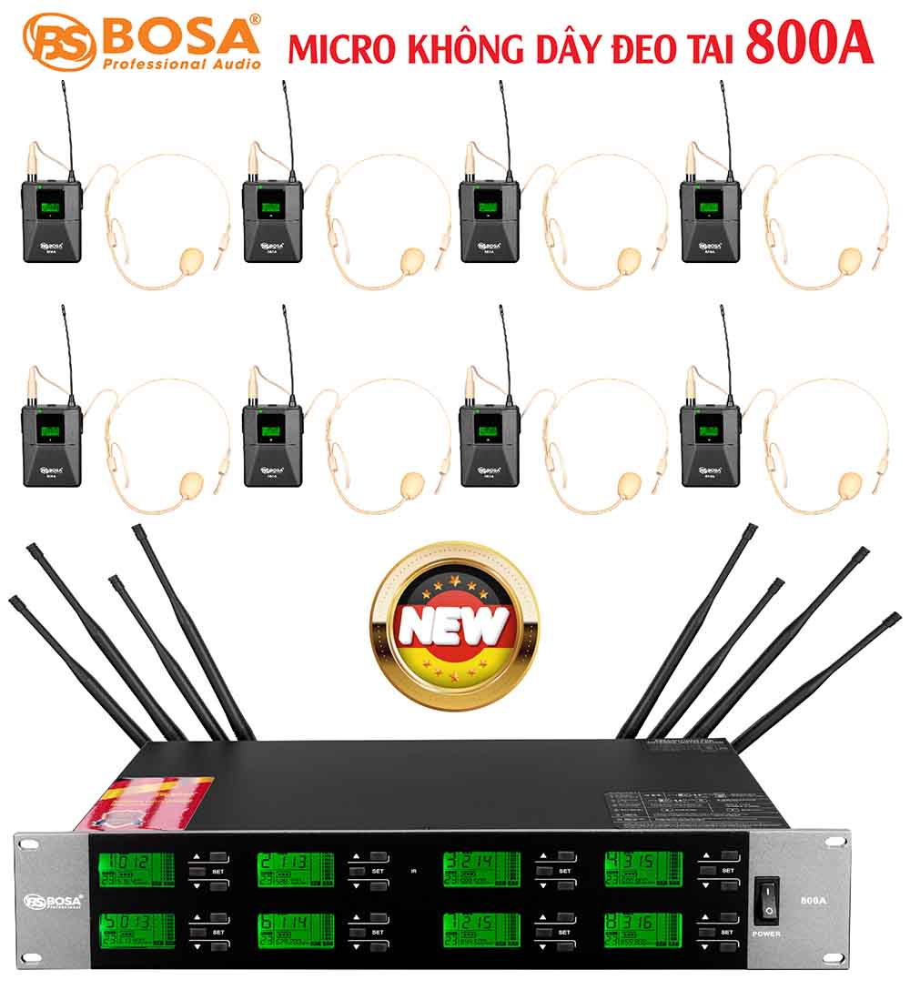 Micro không dây đeo tai bosa 800A