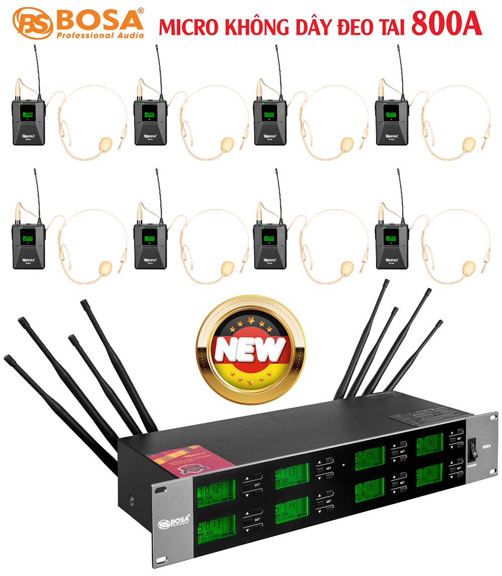 Micro không dây đeo tai bosa 800A