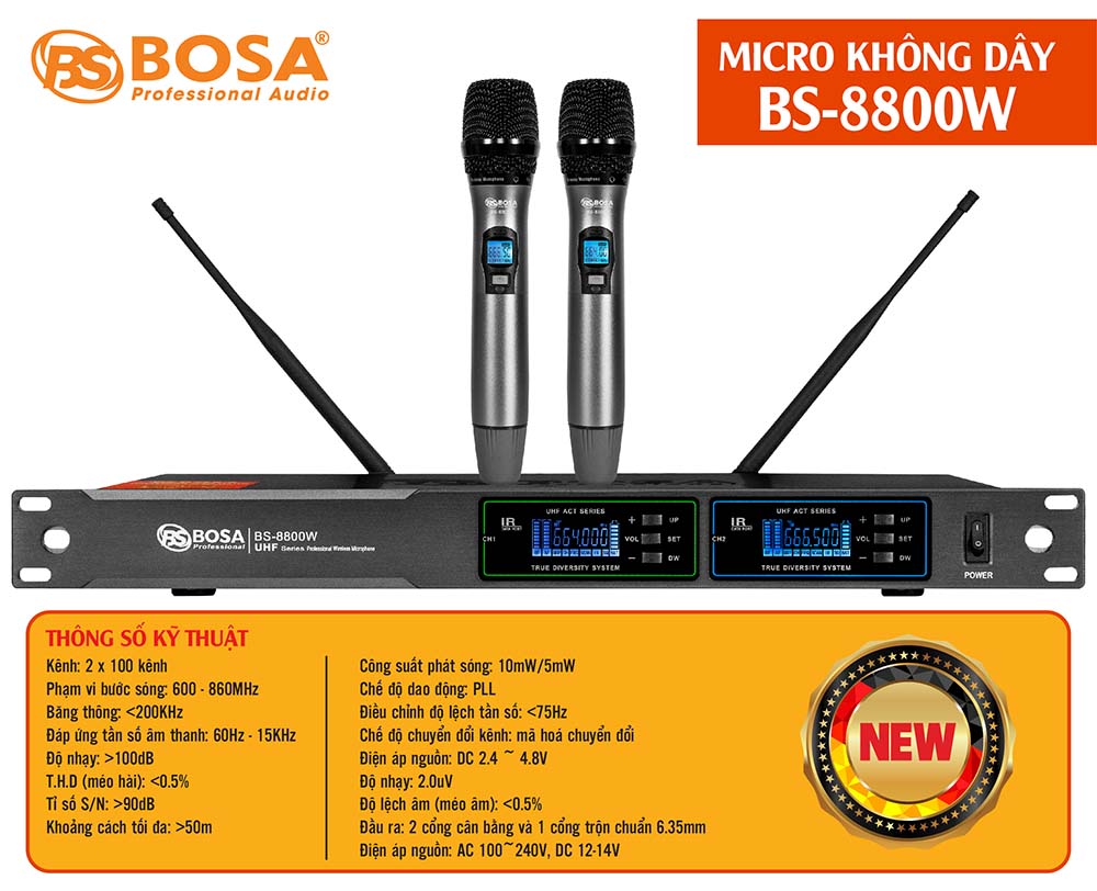 Micro không dây Bosa BS-8800W