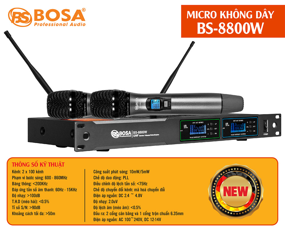 Micro không dây Bosa BS-8800W