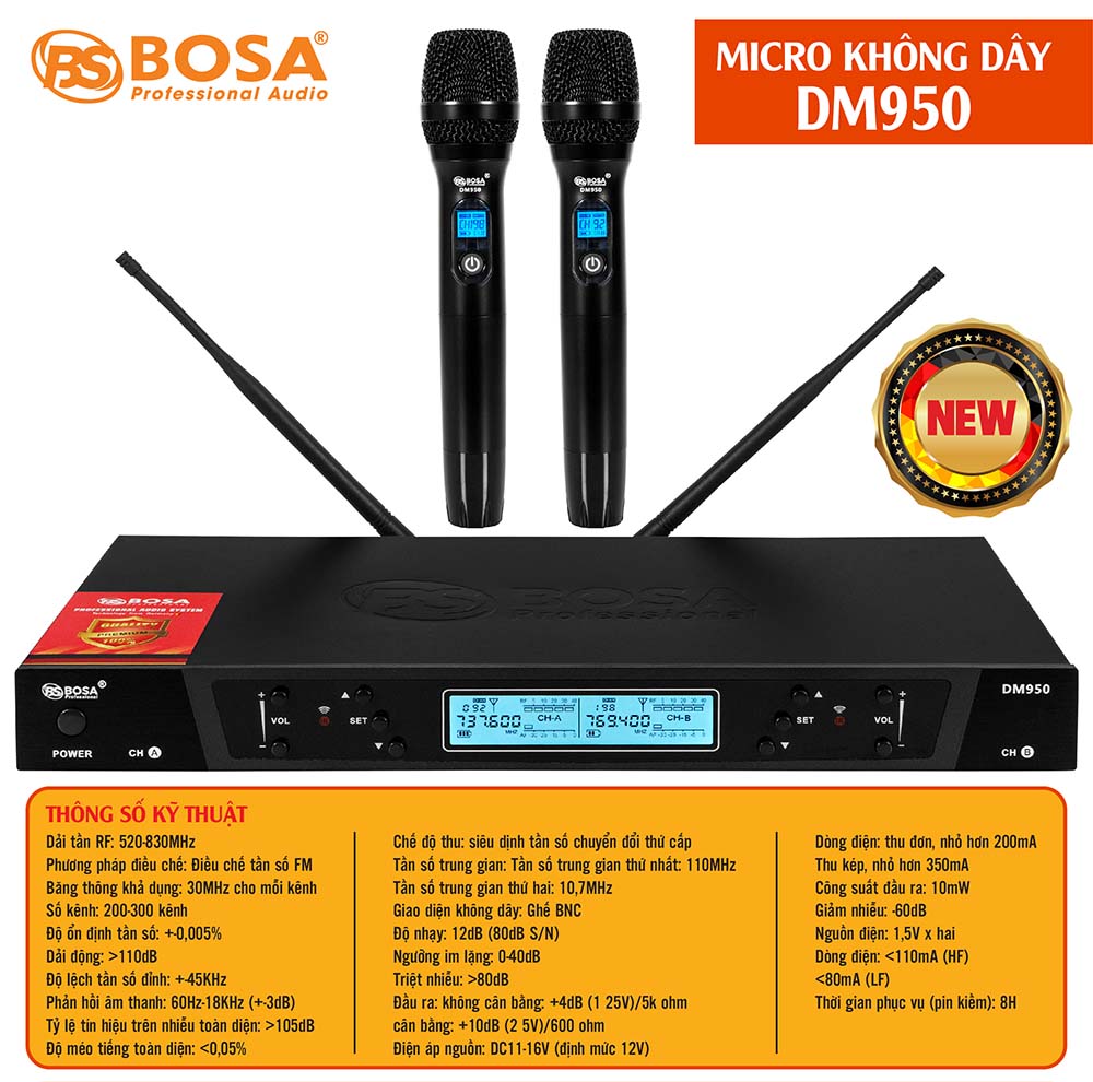 Micro không dây bosa DM950