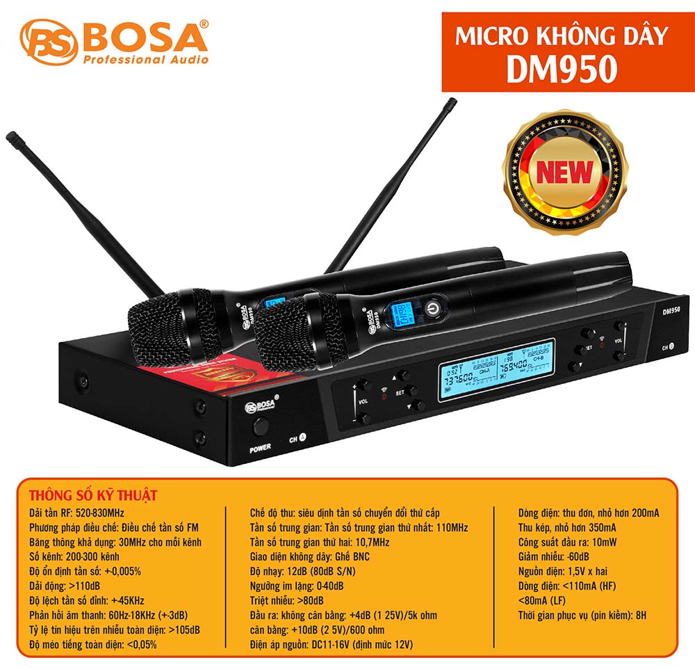 Micro không dây bosa DM950