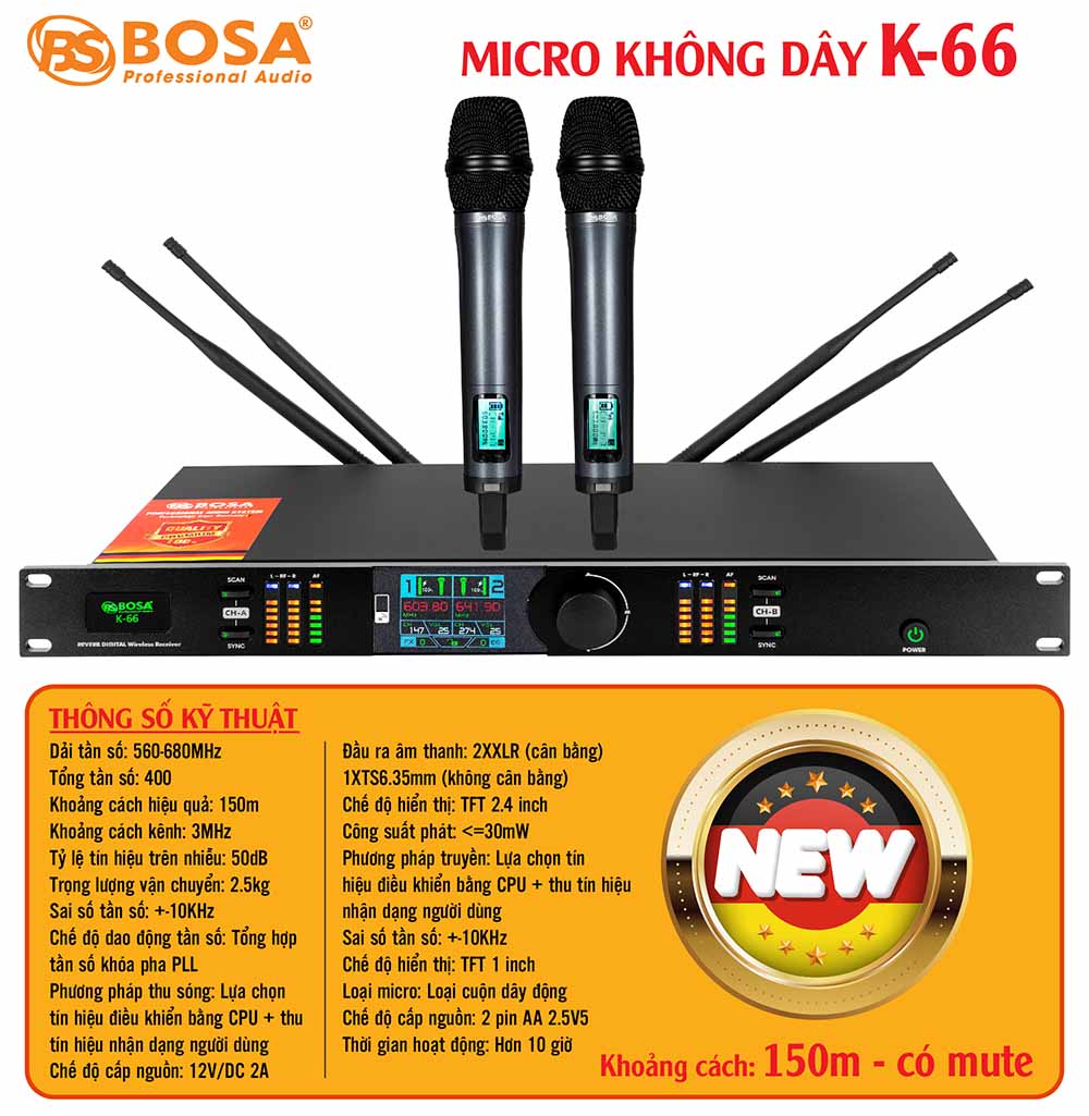 Micro không dây bosa K-66