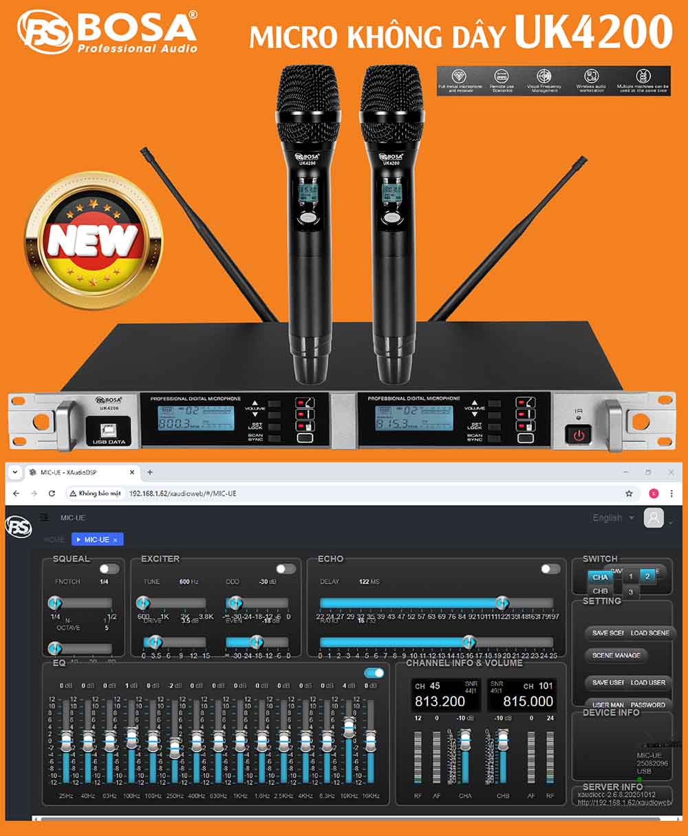 MIcro không dây bosa UK4200