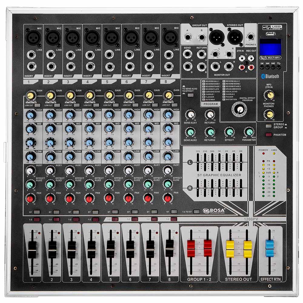 Mixer công suất bosa 1200PV - Bluetooth