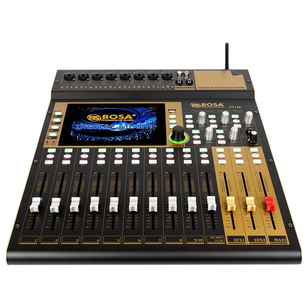 Digital mixer bosa CT12Z (vàng) bluetooth