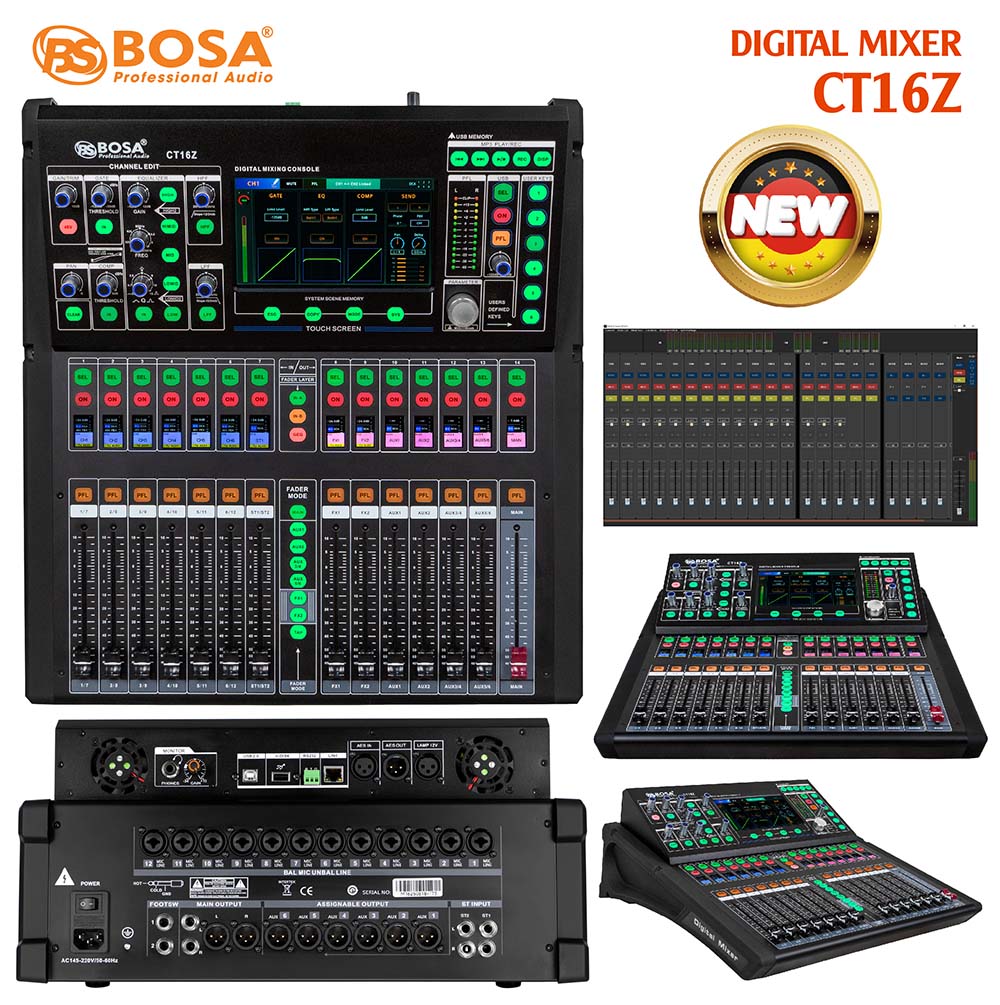 Bàn mixer digital bosa CT16Z new