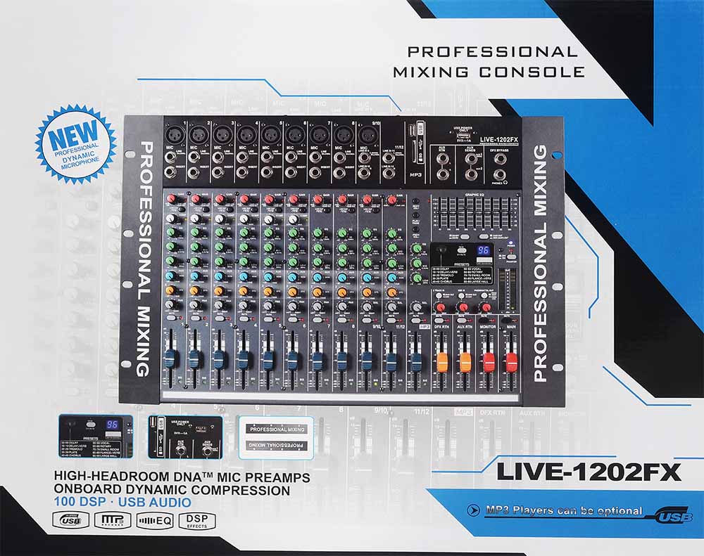 Mixer bosa LIVE-1202FX