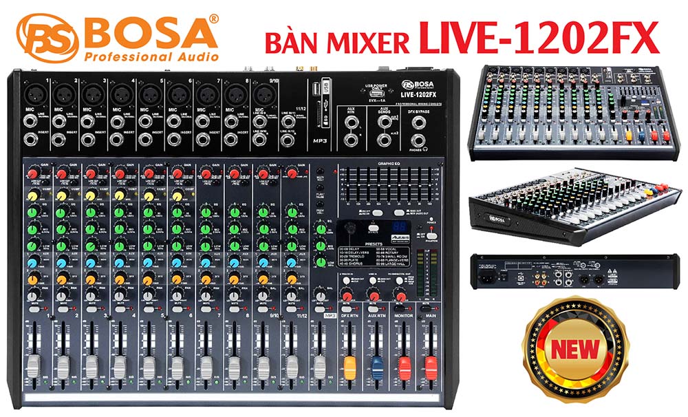 Mixer bosa LIVE-1202FX