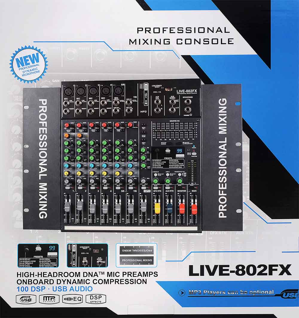 Mixer bosa LIVE 802FX