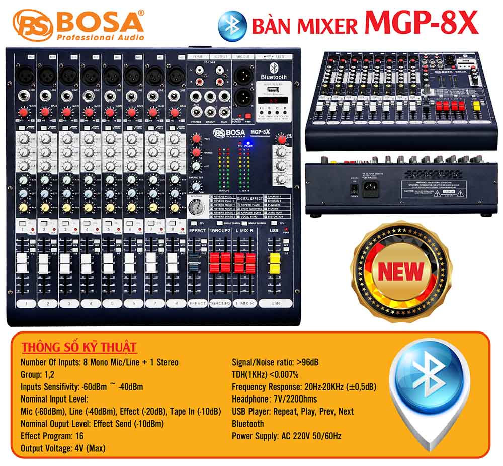 Mixer bosa MGP-8X (Bluetooth)