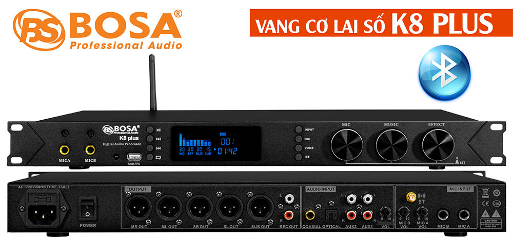 vang cơ vang cơ karaoke vang cơ bosa vang karaoke vang bosa vang co Vang cơ lai số bosa K8 PLUS bluetooth