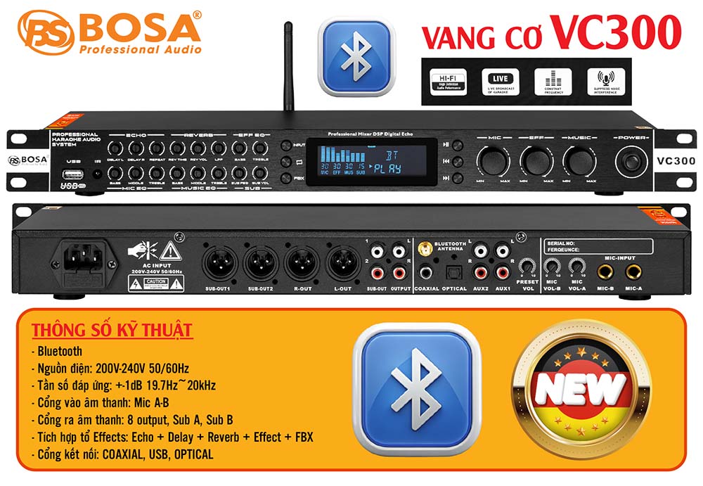Vang cơ bosa VC300 (bluetooth)