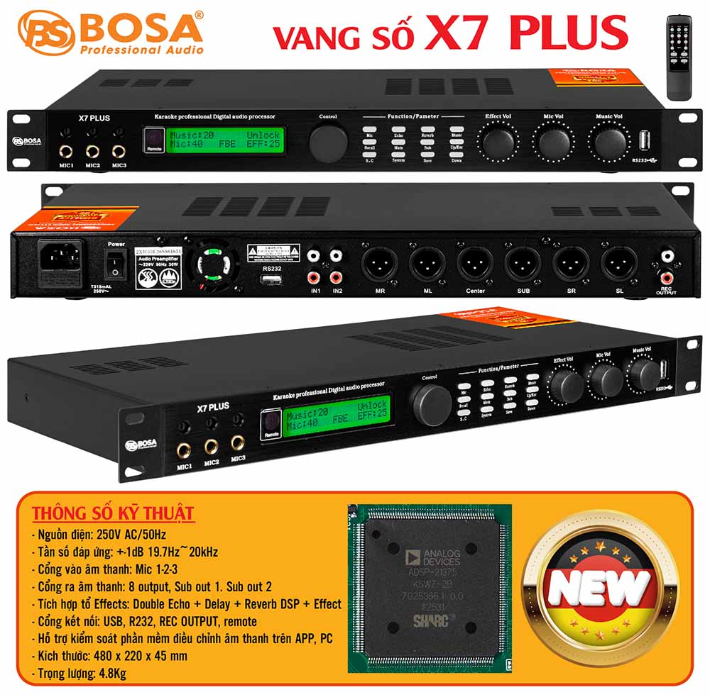 Vang số bosa X7 PLUS