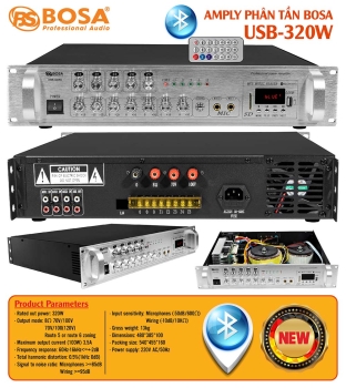 Amply phân tần bosa USB-320W bluetooth