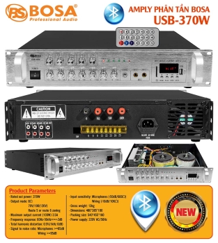 Amply phân tần bosa USB-370W bluetooth