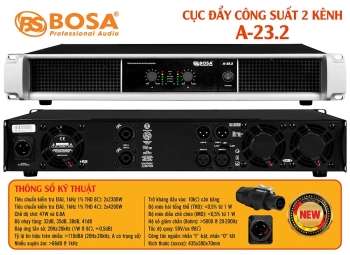 Main cục đẩy công suất 2 kênh bosa A-23.2
