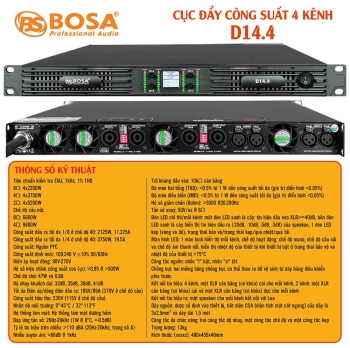 Main cục đẩy công suất 4 kênh bosa D14.4