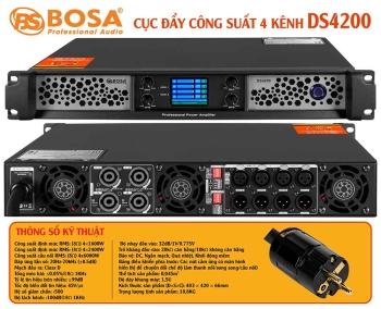 Cục đẩy công suất 4 kênh bosa DS4200