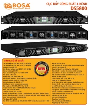 Cục đẩy công suất 4 kênh bosa DS5800