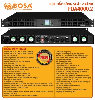 Cục đẩy công suất 2 kênh bosa FQA4000.2