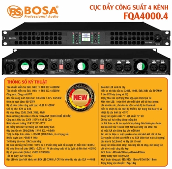 Cục đẩy công suất 4 kênh bosa FQA4000.4