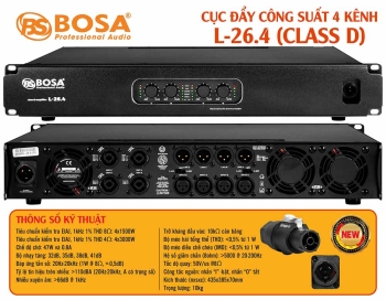 Main cục đẩy công suất 4 kênh bosa L-26.4