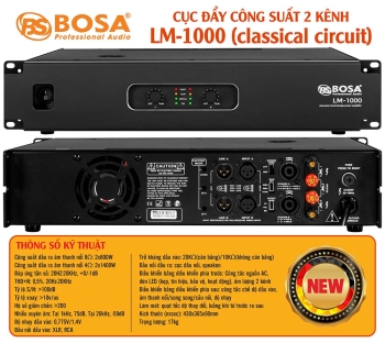Main cục đẩy công suất 2 kênh bosa LM-1000