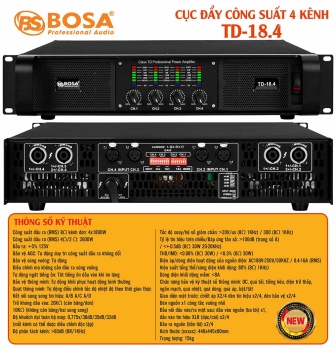 Main cục đẩy công suất 2 kênh bosa TD-18.4
