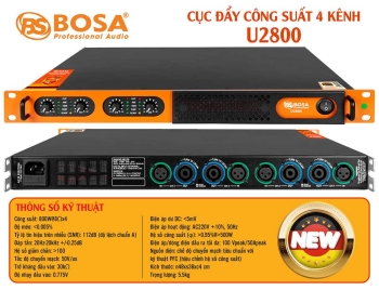 Main cục đẩy công suất 4 kênh bosa U2800