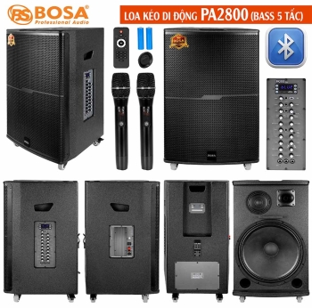 Loa kéo di động bosa PA2800 (Bass 5 tấc)