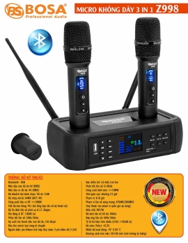 Micro không dây 3 in 1 bosa Z998